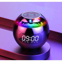 นาฬิกาปลุกลำโพงบลูทูธ พร้อมวิทยุ FM นาฬิกาปลุก LED ซับวูฟเฟอร์ นาฬิกาปลุก เหมาะสำหรับการเชื่อมต่อบลู