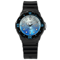 CASIO 卡西歐 甜心淺水風格漸層橡膠手錶 藍x黑 LRW-200H-2E 32mm