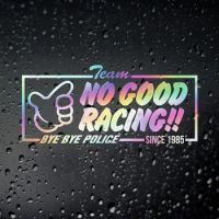 Team No Good Racing Oil Slick Chrome Car Sticker - JDM Osaka Tuner Drift Kanjozoku