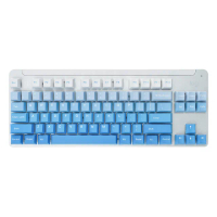 【Logitech 羅技】K855 TKL無線機械式鍵盤 白 +鍵帽(碧空藍)