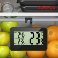 1/2/4PCS Mini LED Digital Termometro Electronic Thermometer Fridge Freezer Temperature With Hook Waterproof Weather Station For