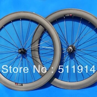 WS-CW05 Full Carbon Matt Matte Road bike 50mm Clincher Wheelset 700C Clincher Rim , black Spokes , black hub , (one set)