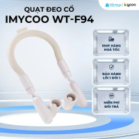 Imycoo Quạt Đeo Cổ WT-F94 Làm Mát 2 Trong 1 F94 Vòng Nước Đóng Đá Không Cánh 3 Cấp Gió Pin Lâu Mát S