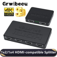 4K HDMI Splitter 1x4 Video Splitter HDMI 1 in 4 out HDMI 1.4 HD Splitter Audio Sync For HDTV DVD PS3 Xbox Laptop Monitor TV Box