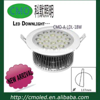 18w led downlights with 137mm hole size