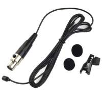 Portable 1.2m Lavalier Mini Microphone Condenser Clip-on Lapel Mic Wired 4-pin XLR Connector For Wireless System