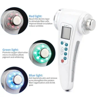 Ultrasound Galvanic Ion Skin Pores Cleaning Massager 7 LED Photon Skin Lift Rejuvenation Anti-wrinkle Facial Care Beauty Devices