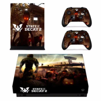 Game State of Decay 2 Skin Sticker Decal For Microsoft Xbox One X Console and 2 Controllers For Xbox One X Skin Sticker Vinyl