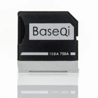 BaseQi Dell 750A Aluminium Stealth drive Micro SD/TF Card Adapter Memory Card Card Reader For Dell XPS 15''(9550) and Dell m5510