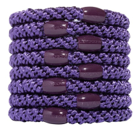 美國 L. Erickson 彈力髮圈-Purple 粗款髮圈 原裝8入 不咬髮 名牌髮圈【南風百貨】