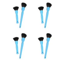 8X Super Soft Detail Brush, Car Brush, Detail Brush, Cleaning Brush, Eye Shadow Brush, Beauty Brush Set, Blue.