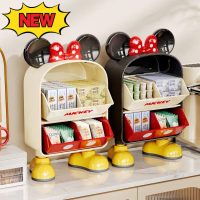 Graby2025 Disney Storage Box High-Value Desktop Mickey Home Storage Box Coffee Tea Bag Sundries Draw