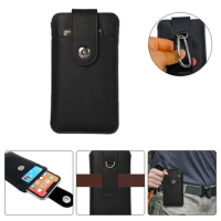 For Samsung S24 S23 S22 S21 S20 Plus S23FE S22FE S21FE Note 20Ultra S23Ultra S22Ultra S21Ultra Universal Leather Phone Pouch