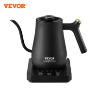 VEVOR Electric Gooseneck Kettle 1L Temperature Control Pour Over Coffee Kettle withStainless Steel Hot Water Tea Boiler