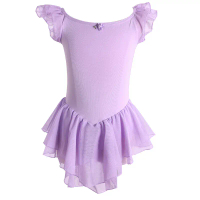 Children's Dancewear Girls' Summer Short Sleeve Practice Outfit Dance Clothes Toddler Gymnastics Cos