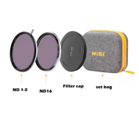 NISI 67 77 82 72 95mm ND1-5 Neutral Density Filter with ND16 Black Mist kit for Camera Video Shooting Photography Filter Set