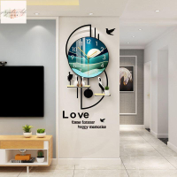 北歐風時鐘 加LED燈 置物架創意鐘錶 掛鐘 客廳裝飾時鐘掛牆家用掛錶 靜音時鐘