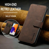 Anti-Scratch Card Holder Leather Case for Samsung Galaxy A73 5G A 73 Anti-Slip Mobile Phone Bag for Samsung A73 5G