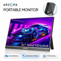 ARZOPA 16.1 100% SRGB 144Hz Portable Gaming Monitor 1080P FHD Kickstand Portable Monitor With HDR Ul