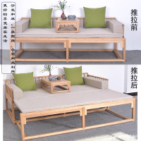 家具 兩用拉床戶型抽中式推拉小戶羅漢榆伸縮功能小戶羅漢床小戶型沙發