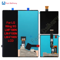 For LG Wing 5G LMF100N LCD Display Touch Screen Digitizer Assembly For LG LM-F100N LM-F100V lcd Replacement Accessory 100%Tested