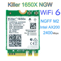 Intel killer 1650X 3000Mbps Bluetooth 5.1 Gigabit wireless network card wifi 6 transcend AX200 for notebook desktop