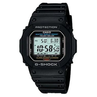 Casio G-Shock G-5600E-1DR Jam Tangan Pria Solar Powered Rubber Strap -