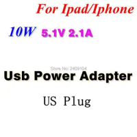5.1v 2.1A 12W USB Power Adapter AC home Wall Charger US plug For i-Pad pro air Mini for i-phone 1600pcs