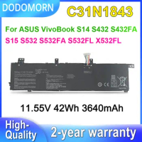 DODOMORN C31N1843 Laptop Battery For ASUS VivoBook S14 S432 S432FA S432FL S15 S532 S532FA S532FL X432FA X532FL 11.55V 42Wh