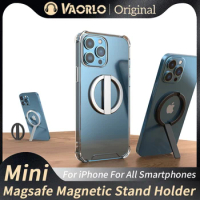 Magsafe Magnetic Stand Mini Alloy Foldable Desktop Holder Bracket For iPhone 12 13 14 15 Pro Max Series Case For All SmartPhones