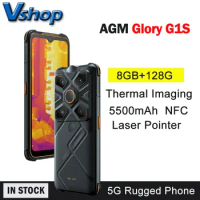 AGM Glory G1S 5G Rugged Phone 8GB+128GB Thermal Imaging Android 11 5500mAh NFC Global Version Cellphone