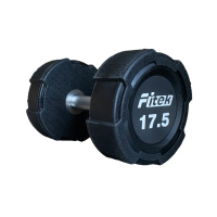 【Fitek】17.5公斤PU啞鈴單支/悍馬啞鈴 可摔啞鈴(17.5KG方型啞鈴/17.5公斤包膠啞鈴)