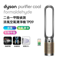【送2000購物金】Dyson 二合一甲醛偵測涼風空氣清淨機 TP09 鎳金色