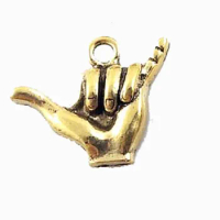 Greek Organization Fraternity Hand Sign Letter charms