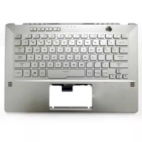 Laptop PalmRest&amp;Backlit US keyboard For ASUS Rog Zephyrus G14 GA401IHR GA401QC GA401QE GA401QEC GA401QH GA401QM Silver Top Case