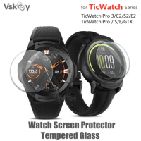 100PCS Tempered Glass Screen Protector for TicWatch Pro 3 C2 E2 S2 GTX Smart Watch Anti-Scratch Protective Film
