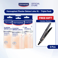 HANSAPLAST Plester Bekas Luka XL isi 21 P3K Plester Bening - Triple Pack