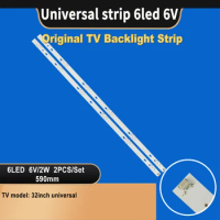 TV-094 Universal TV backlight strip with lens 32 inch backlight 6V2W LED TV Backlight Strips 6LEDs for Universal 32inch 6LEDS
