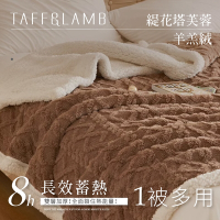 夢之語 3D立體緹花塔芙絨x羊羔絨毛毯 (可可咖) 毛毯 毯被 被子 「法蘭絨 保暖披肩毯」
