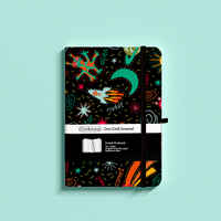 FCBlack Space Bullet Dotted Journal A5 Hardcover Bujo Elastic Band Dot Grid Notebook