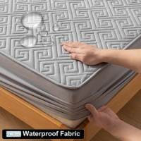 Waterproof Thicken Mattress Cover Pad Protector Washable Jacquard Fitted Sheet Latex Mat Bed Cover 120x200 120/150/180/200x200cm