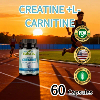Creatine + L-carnitine: 5000mg creatine với 1000mg L-carnitine, hỗ trợ sức mạnh & phục hồi, 60 viên 