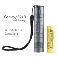 Convoy S21B KP CSLPM1.F1 green light 21700 flashlight with battery