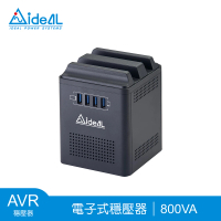 【IDEAL 愛迪歐】PS-379U-800 含USB充電埠 800VA 穩壓器(AVR穩壓器)