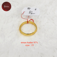 cincin ring emas kadar 97% ( emas 23k ) berat 5gram size : 21