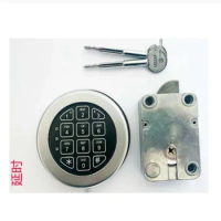 Safe Electronic Lock Solenoid Lock &amp; 2 Master Key Override W/Chrome KEYPAD