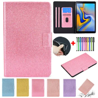 Tablet Cover For Samsung Tab S5E Case 10.5 SM-T720 Fold Coque For Galaxy S5E Case SM-T725 2019 Stand Funda Glitter Shell +Stylus