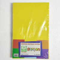 KERTAS BUFALLO PHYTON POLOS UKURAN FOLIO / KERTAS BUFALLO ISI 100 LEMBAR (PACK) KUNING MUDA
