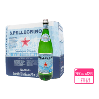 【美式賣場】S.Pellegrino 聖沛黎洛 天然氣泡礦泉水(750mlx12瓶/箱)