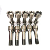 TITST New Stytle Grade5 Forged Titanium wheel bolt M14*1.5Pitch*52MM Long For Racing Car (one lot=20pcs)